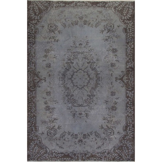 Gray Color OVERDYED Handmade Vintage Turkish Rug Gray Color OVERDYED Handmade Vintage Turkish Rug