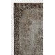 Gray Color OVERDYED Handmade Vintage Turkish Rug