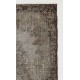 Gray Color OVERDYED Handmade Vintage Turkish Rug