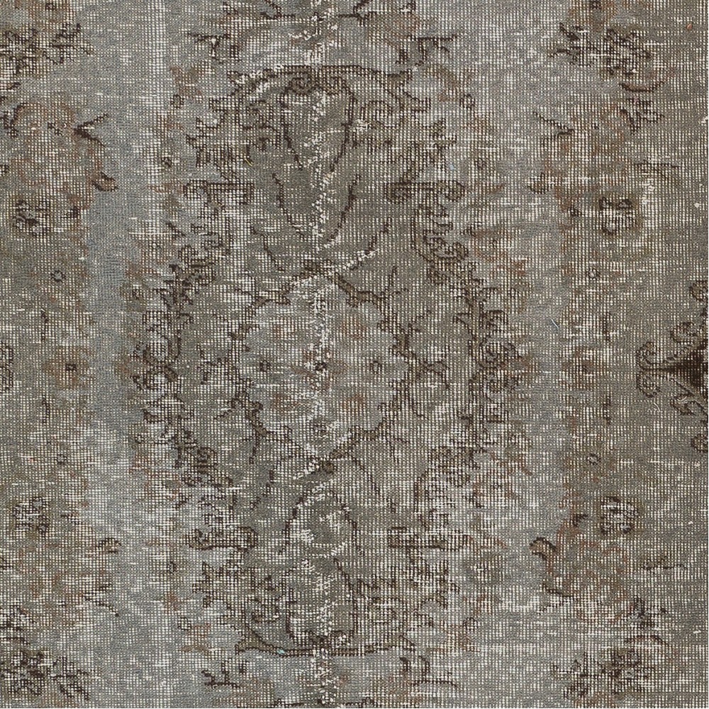 Modern Handmade Upcycled Turkish Rug in Gray Color