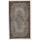 Gray Color OVERDYED Handmade Vintage Turkish Rug