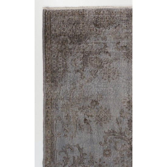 Gray Color OVERDYED Handmade Vintage Turkish Rug Gray Color OVERDYED Handmade Vintage Turkish Rug