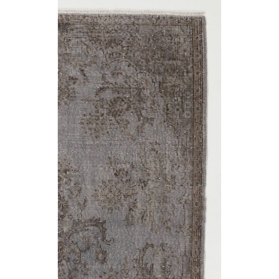 Gray Color OVERDYED Handmade Vintage Turkish Rug Gray Color OVERDYED Handmade Vintage Turkish Rug