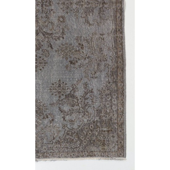 Gray Color OVERDYED Handmade Vintage Turkish Rug Gray Color OVERDYED Handmade Vintage Turkish Rug