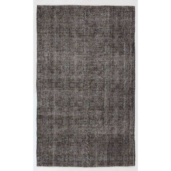 Gray Color OVERDYED Handmade Vintage Turkish Rug Gray Color OVERDYED Handmade Vintage Turkish Rug