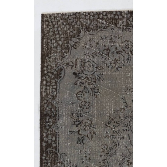 Gray Color OVERDYED Handmade Vintage Turkish Rug Gray Color OVERDYED Handmade Vintage Turkish Rug