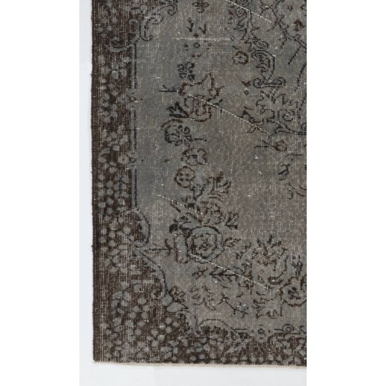 Gray Color OVERDYED Handmade Vintage Turkish Rug Gray Color OVERDYED Handmade Vintage Turkish Rug