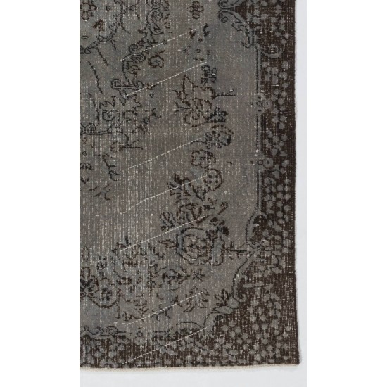 Gray Color OVERDYED Handmade Vintage Turkish Rug Gray Color OVERDYED Handmade Vintage Turkish Rug