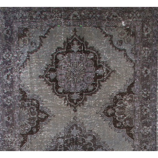 Gray Color OVERDYED Handmade Vintage Turkish Runner Gray Color OVERDYED Handmade Vintage Turkish Runner