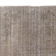 Distressed Vintage Handmade Turkish Rug Over-dyed in Gray Color. Woolen Floor Covering