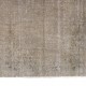 Distressed Vintage Handmade Turkish Rug Over-dyed in Gray Color. Woolen Floor Covering