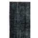 Home and Office Decor Handmade Turkish Area Rug Over-Dyed in Black