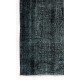 Home and Office Decor Handmade Turkish Area Rug Over-Dyed in Black