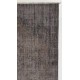 Gray Color Overdyed Handmade Vintage Turkish Rug