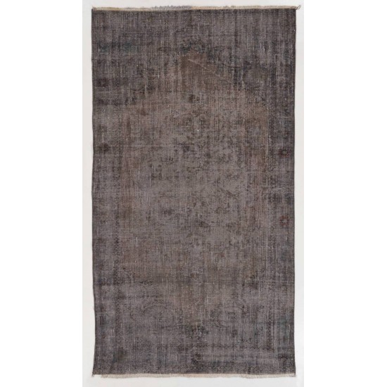 Gray Color OVERDYED Handmade Vintage Turkish Rug Gray Color OVERDYED Handmade Vintage Turkish Rug