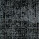 Distressed Vintage Turkish Rug Overdyed in Black