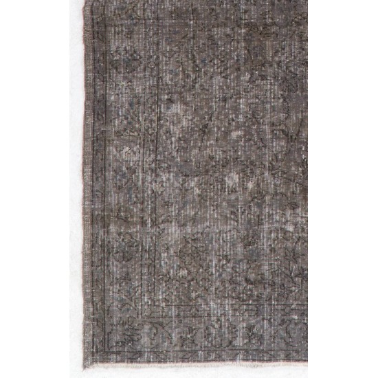 Gray Color OVERDYED Handmade Vintage Turkish Rug Gray Color OVERDYED Handmade Vintage Turkish Rug