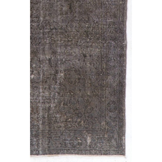 Gray Color OVERDYED Handmade Vintage Turkish Rug Gray Color OVERDYED Handmade Vintage Turkish Rug