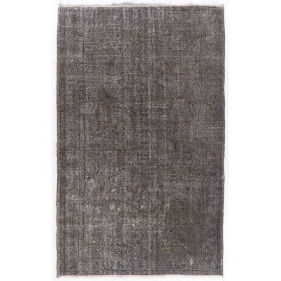 Gray Color OVERDYED Handmade Vintage Turkish Rug Gray Color OVERDYED Handmade Vintage Turkish Rug