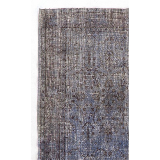 Gray Color OVERDYED Handmade Vintage Turkish Rug. Great 4 Modern Interiors