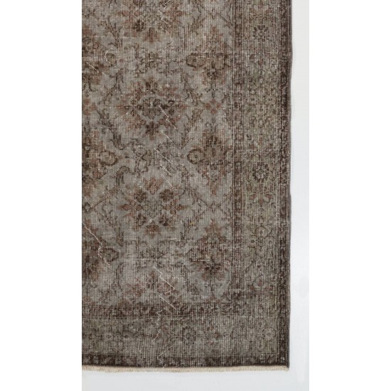 Gray Color OVERDYED Handmade Vintage Turkish Rug Gray Color OVERDYED Handmade Vintage Turkish Rug