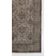 Gray Color OVERDYED Handmade Vintage Turkish Rug