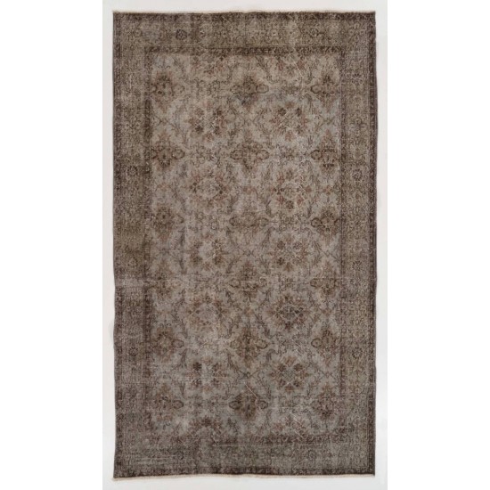 Gray Color OVERDYED Handmade Vintage Turkish Rug Gray Color OVERDYED Handmade Vintage Turkish Rug