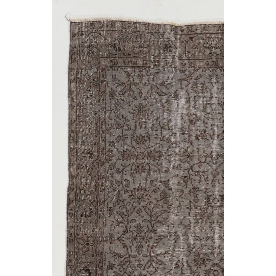 Gray Color OVERDYED Handmade Vintage Turkish Rug Gray Color OVERDYED Handmade Vintage Turkish Rug