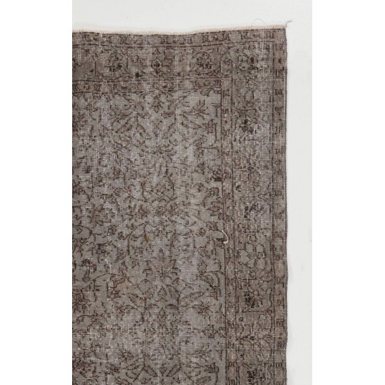 Gray Color OVERDYED Handmade Vintage Turkish Rug Gray Color OVERDYED Handmade Vintage Turkish Rug