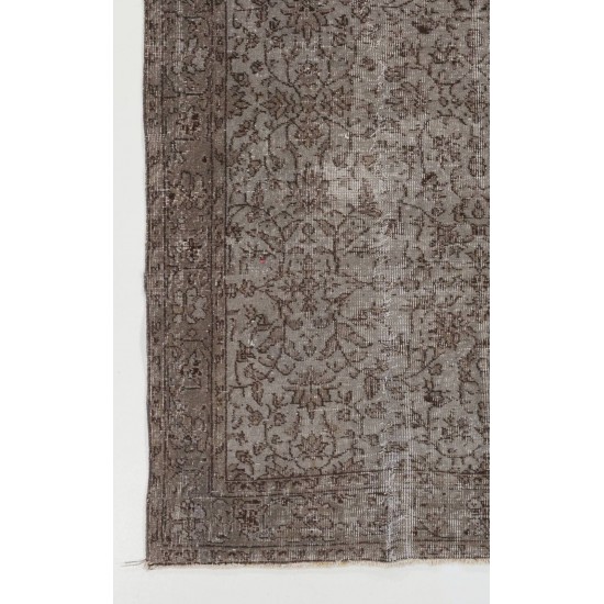 Gray Color OVERDYED Handmade Vintage Turkish Rug Gray Color OVERDYED Handmade Vintage Turkish Rug