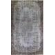 Gray Color OVERDYED Handmade Vintage Turkish Rug