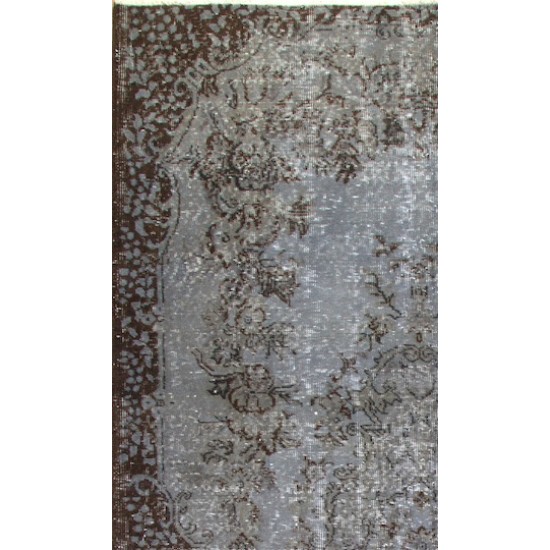 Gray Color OVERDYED Handmade Vintage Turkish Rug Gray Color OVERDYED Handmade Vintage Turkish Rug