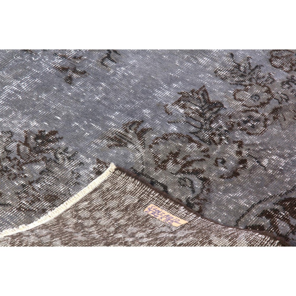 Contemporary Handmade Turkish Area Rug in Gray Color