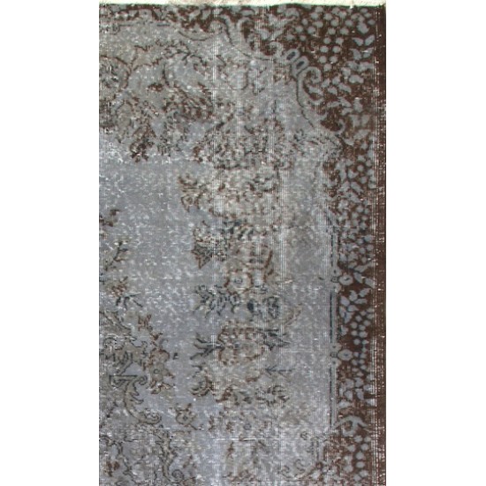 Gray Color OVERDYED Handmade Vintage Turkish Rug Gray Color OVERDYED Handmade Vintage Turkish Rug