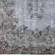 Gray Color OVERDYED Handmade Vintage Turkish Rug