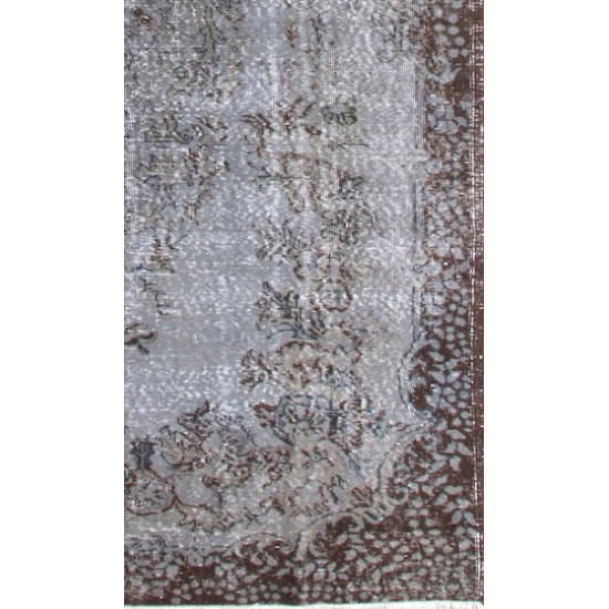 Gray Color OVERDYED Handmade Vintage Turkish Rug Gray Color OVERDYED Handmade Vintage Turkish Rug
