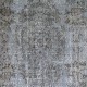 Gray Color OVERDYED Handmade Vintage Turkish Rug