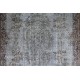 Contemporary Handmade Turkish Area Rug in Gray Color