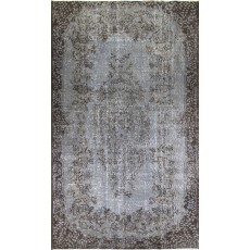 Contemporary Handmade Turkish Area Rug in Gray Color