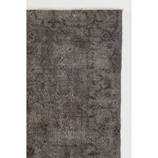 Gray Color OVERDYED Handmade Vintage Turkish Rug Gray Color OVERDYED Handmade Vintage Turkish Rug