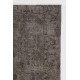 Gray Color OVERDYED Handmade Vintage Turkish Rug