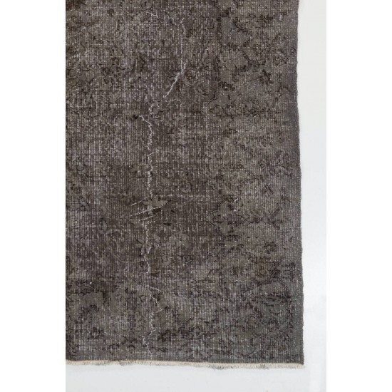 Gray Color OVERDYED Handmade Vintage Turkish Rug Gray Color OVERDYED Handmade Vintage Turkish Rug