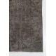 Handmade Turkish Rug in Gray Color, Modern Upcycled Wool Grey Rug