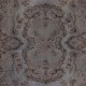 Gray Color Overdyed Handmade Vintage Turkish Rug with Medallion Design