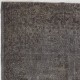 Gray Color Overdyed Distressed Vintage Turkish Area Rug