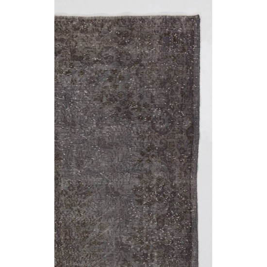 Gray Color OVERDYED Distressed Vintage Turkish Rug Gray Color OVERDYED Distressed Vintage Turkish Rug