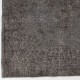 Gray Color Overdyed Distressed Vintage Turkish Area Rug
