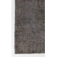 Gray Color OVERDYED Distressed Vintage Turkish Rug