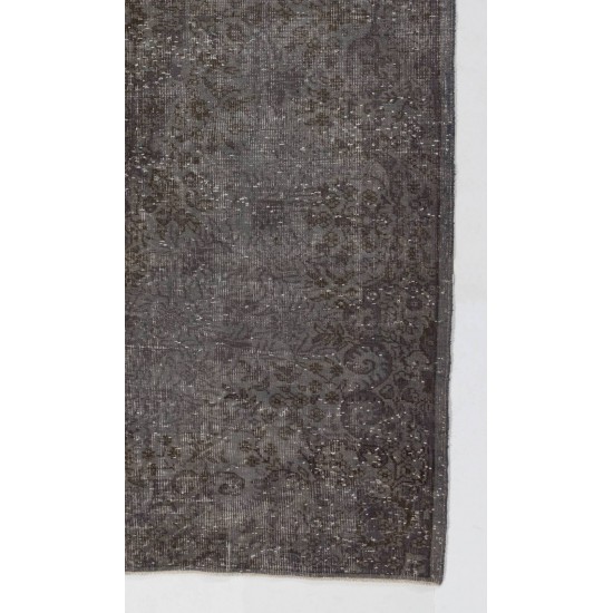 Gray Color OVERDYED Distressed Vintage Turkish Rug Gray Color OVERDYED Distressed Vintage Turkish Rug