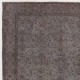 Handmade Turkish Rug in Gray Color, Modern Upcycled Wool Grey Rug